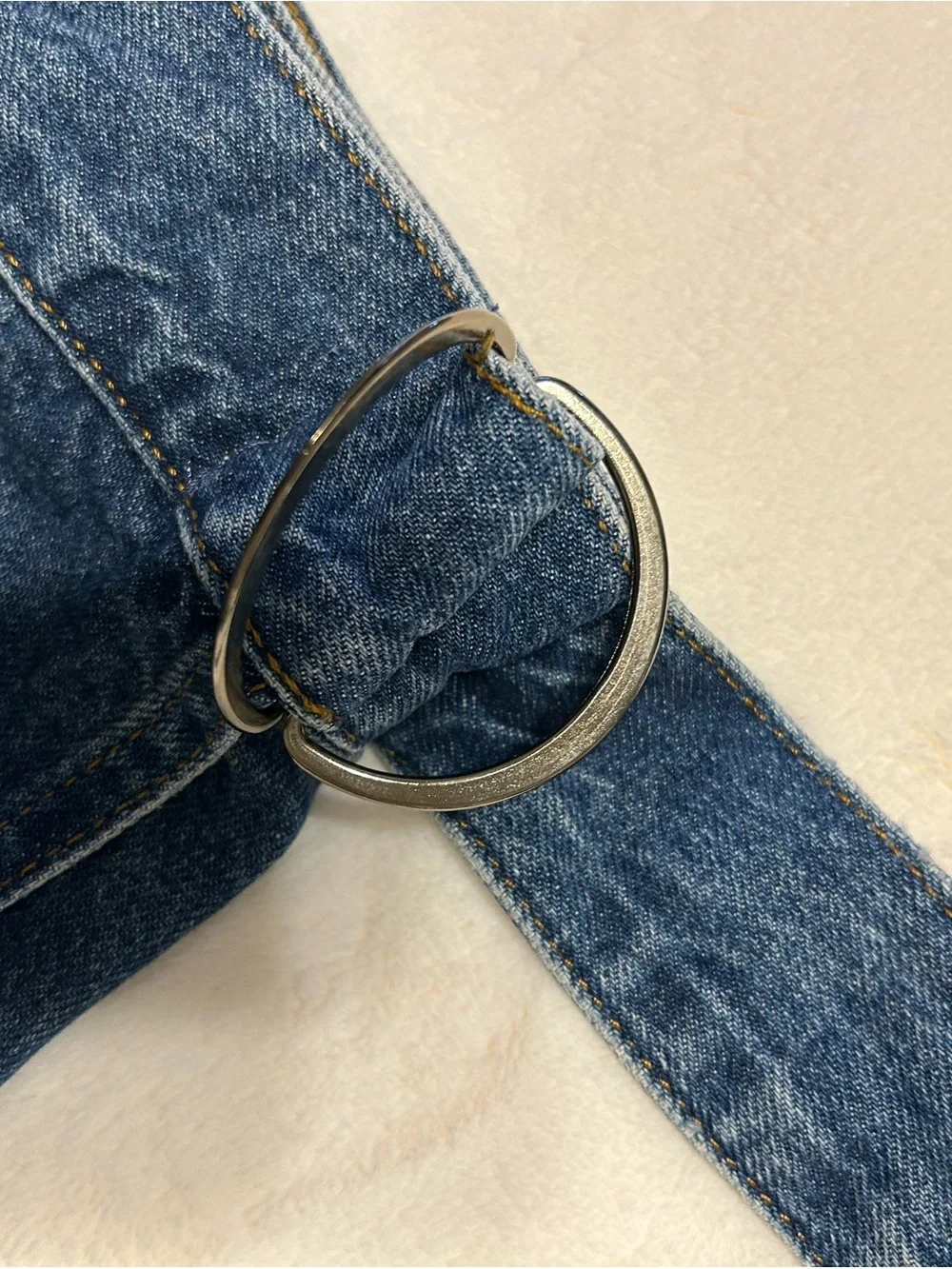 Zara Indigo Denim Maxi Skirt with Cargo Pocket